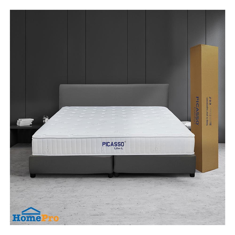 ที่นอนพ็อกเก็ตสปริง 5 ฟุต สุญญากาศ PICASSO COMFORT รุ่น LITE-L พร้อมหมอนหนุน 2 ชิ้น