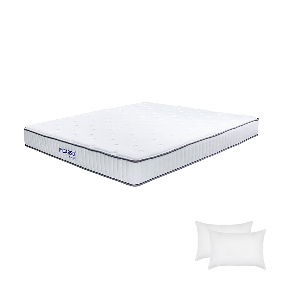 ที่นอนพ็อกเก็ตสปริง 6 ฟุต สุญญากาศ PICASSO COMFORT รุ่น LITE-M พร้อมหมอนหนุน 2 ชิ้น