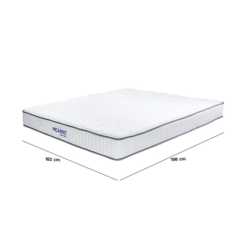 ที่นอนพ็อกเก็ตสปริง 6 ฟุต สุญญากาศ PICASSO COMFORT รุ่น LITE-M พร้อมหมอนหนุน 2 ชิ้น