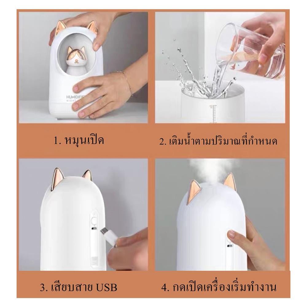 เครื่องเพิ่มความชื้น PMR M305 สีขาว
