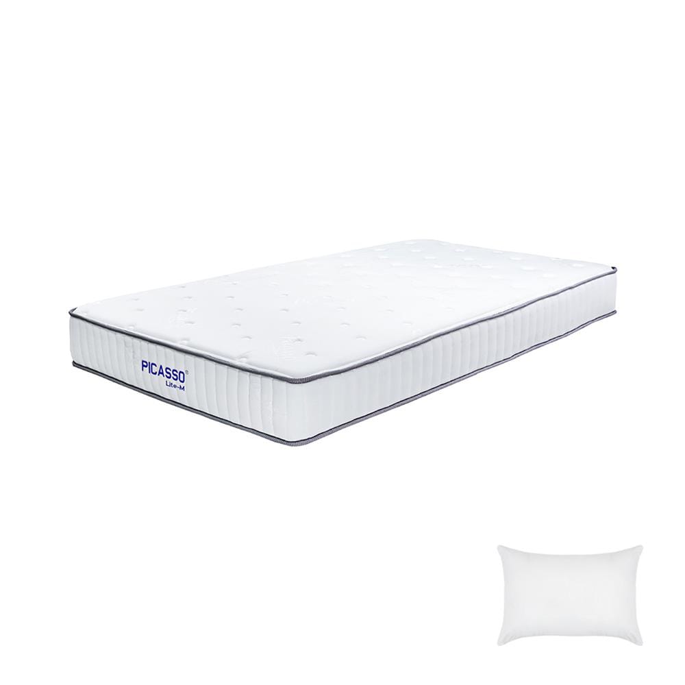 ที่นอนพ็อกเก็ตสปริง 3.5 ฟุต สุญญากาศ PICASSO COMFORT รุ่น LITE-M พร้อมหมอนหนุน 1 ชิ้น