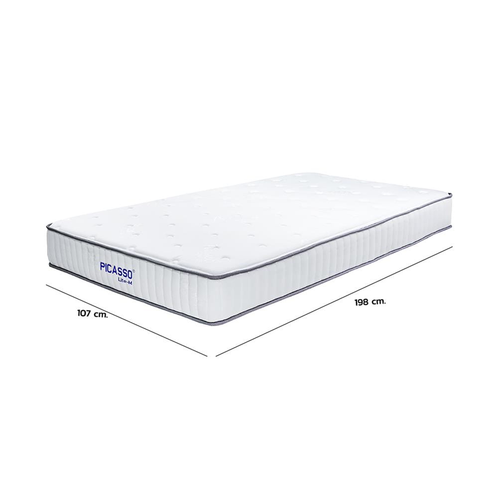 ที่นอนพ็อกเก็ตสปริง 3.5 ฟุต สุญญากาศ PICASSO COMFORT รุ่น LITE-M พร้อมหมอนหนุน 1 ชิ้น