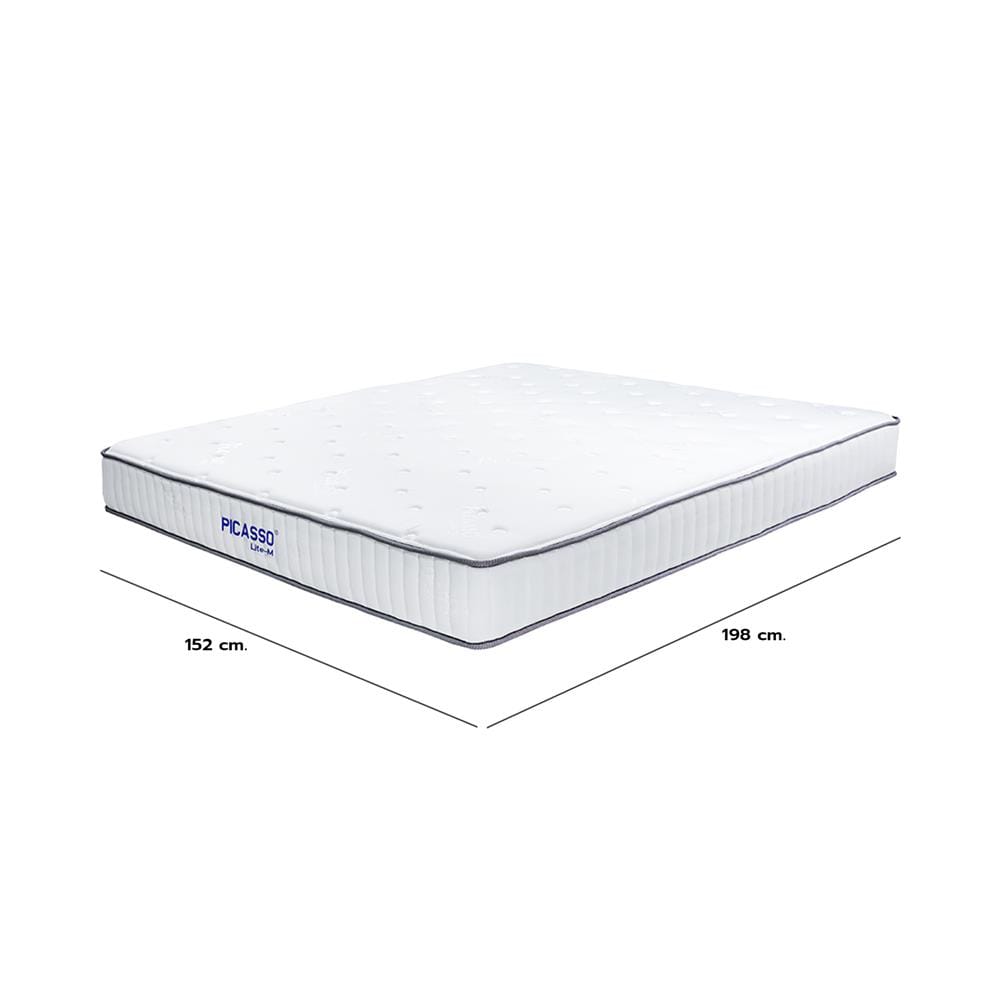 ที่นอนพ็อกเก็ตสปริง 5 ฟุต สุญญากาศ PICASSO COMFORT รุ่น LITE-M พร้อมหมอนหนุน 2 ชิ้น