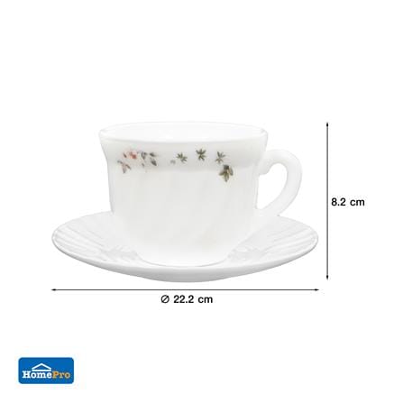 ชุดถ้วยกาแฟแก้วโอปอล 190 มล. KECH BUTTERFLY_4