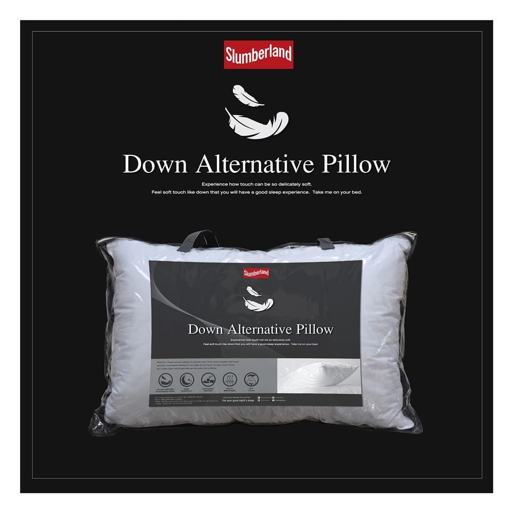 หมอนหนุน ไมโครเจล SLUMBERLAND DOWN ALTERNATIVE 70x43x12 ซม. สีขาว