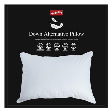 หมอนหนุน ไมโครเจล SLUMBERLAND DOWN ALTERNATIVE 70x43x12 ซม. สีขาว_3