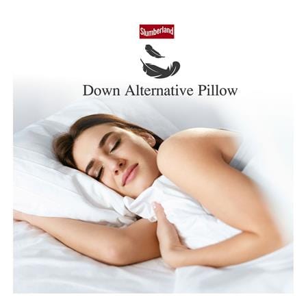 หมอนหนุน ไมโครเจล SLUMBERLAND DOWN ALTERNATIVE 70x43x12 ซม. สีขาว_5