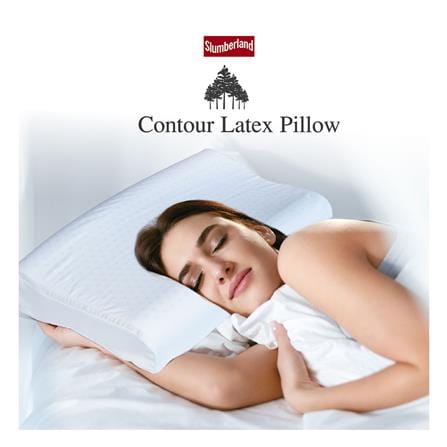 หมอนสุขภาพ ยางพารา SLUMBERLAND CONTOUR 70x43x12 ซม. สีขาว_3