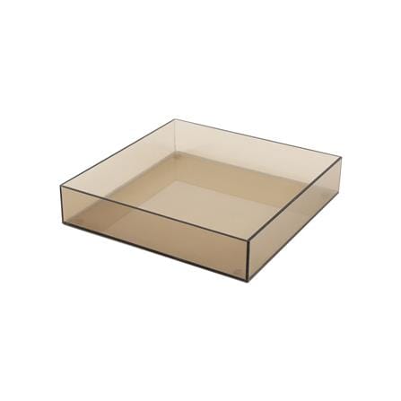 ถาดอะคริลิก KECH 20x20x4 ซม. ไซซ์ S สีชาใส