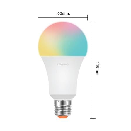 หลอด LED LAMPTAN ลูกแพร์ 10 วัตต์ เดย์ไลท์ /วอร์มไวท์ / RGB E27_2