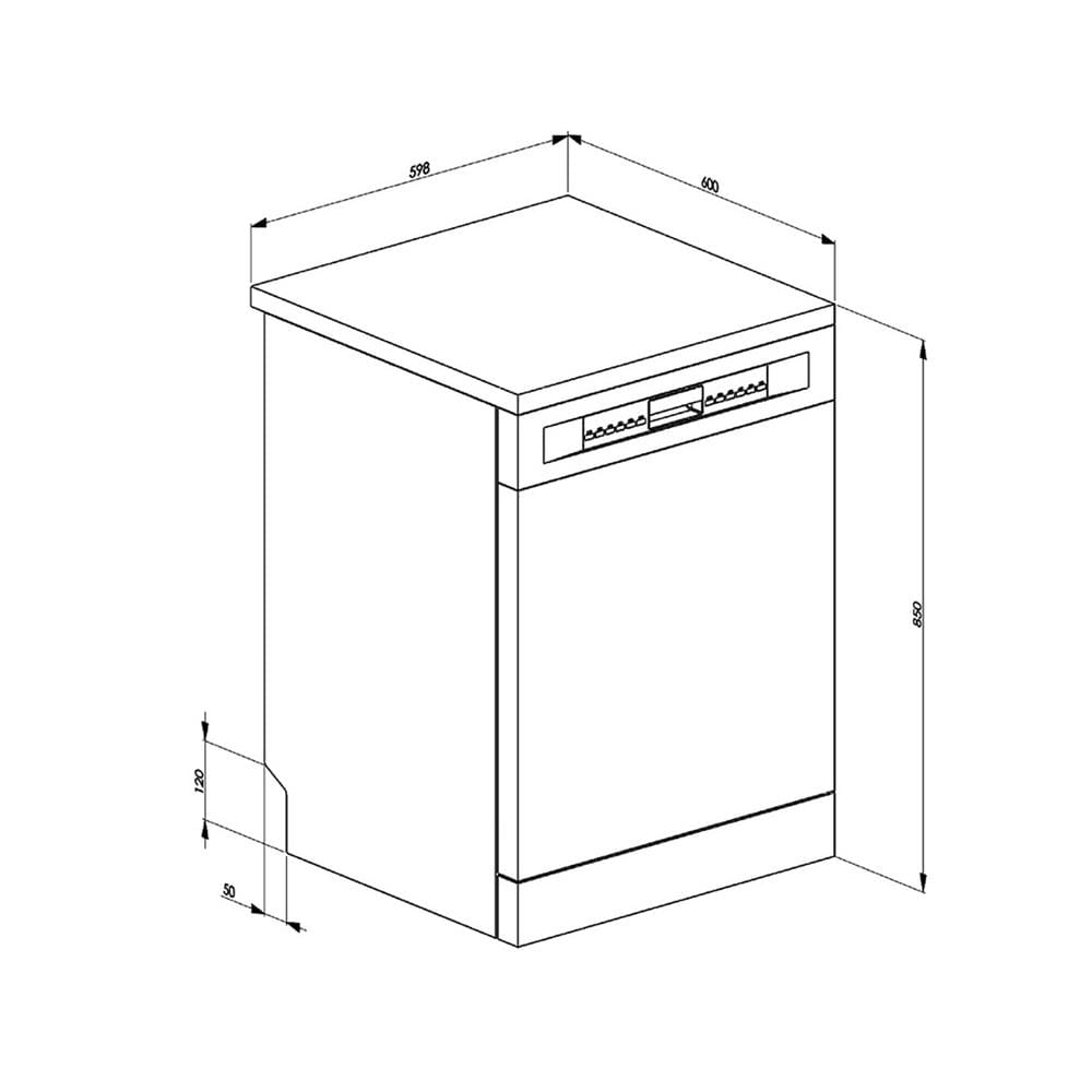 เครื่องล้างจานตั้งพื้น SMEG LVS222BIN