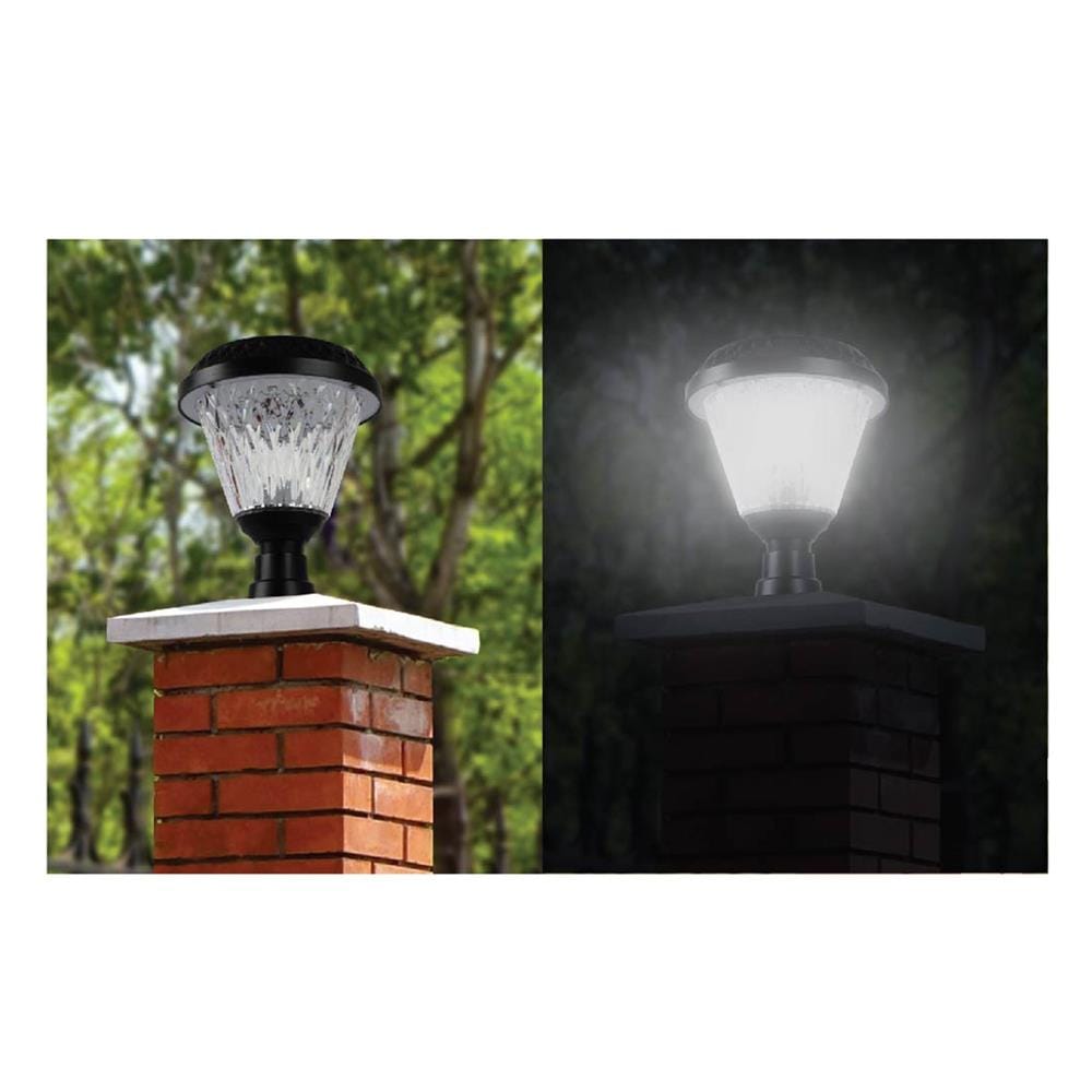 ไฟหัวเสา SOLAR LAMPTAN AQUA CCT 2 วัตต์ เดย์ไลท์ / คูลไวท์ / วอร์มไวท์ สีดำ