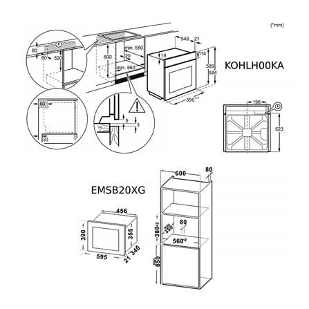 ไมโครเวฟฝัง+เตาอบฝัง ELECTROLUX EMSB20XG+KOHLH00KA_3