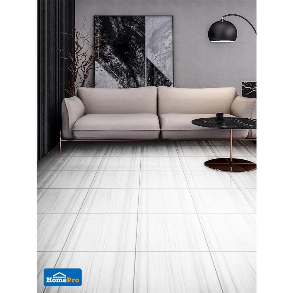 กระเบื้องพื้น 16x16 นิ้ว ภูผา โมเบียส มาร์เบิ้ล ขาว PM 0.96M2