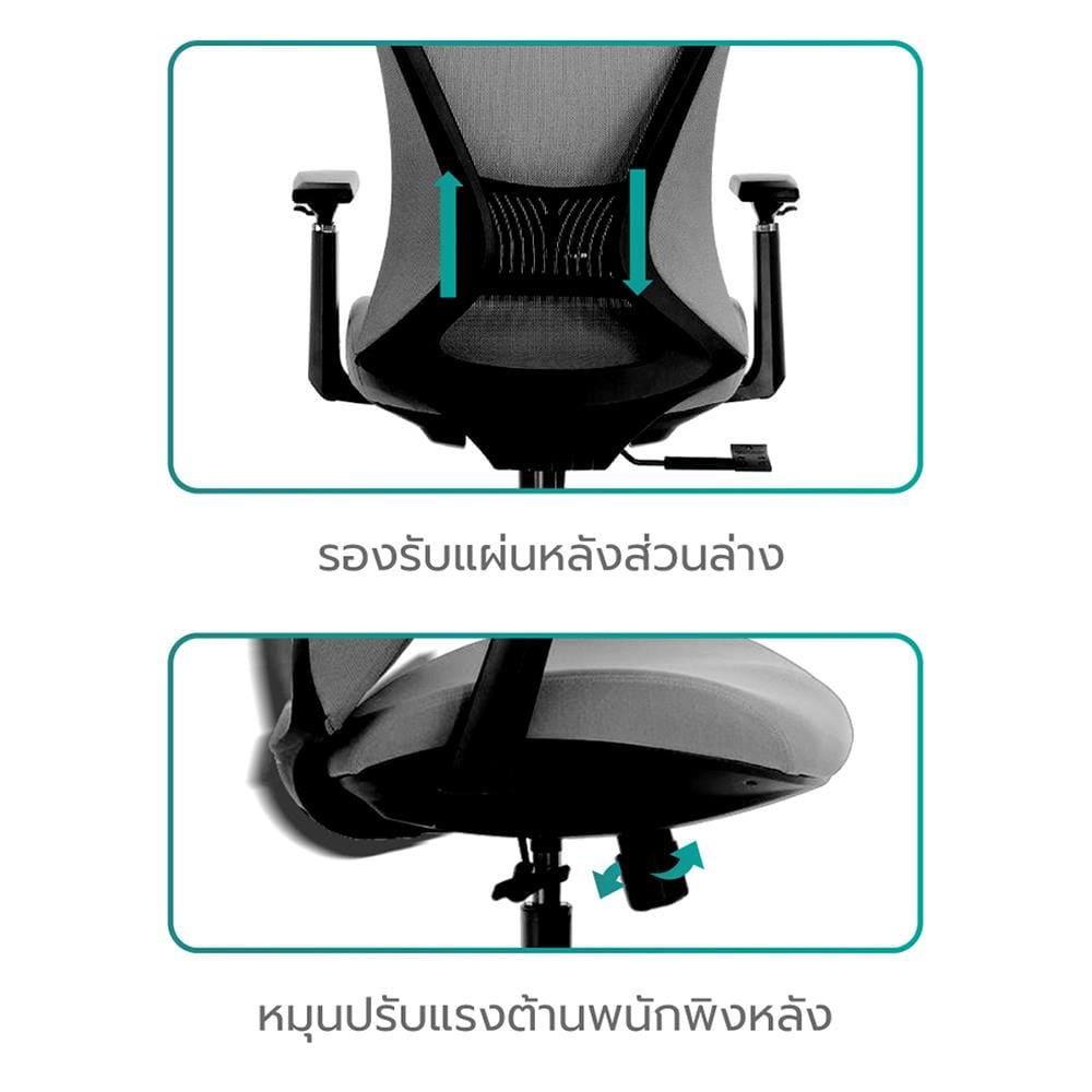 D.I.Y. เก้าอี้สุขภาพ BEWELL G099191 FOSTER สีดำ