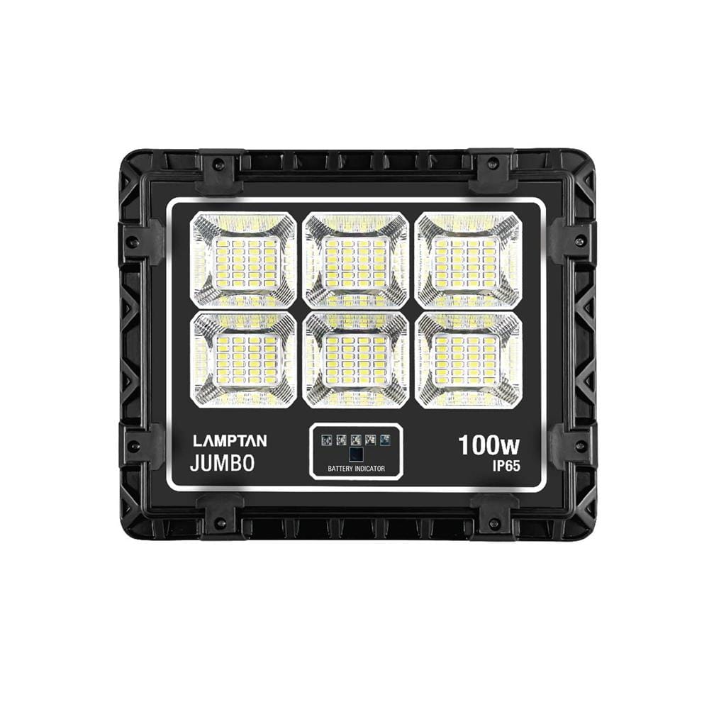 ไฟสปอตไลท์ SOLAR LAMPTAN JUMBO 100 วัตต์ วอร์มไวท์ สีดำ