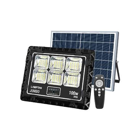 ไฟสปอตไลท์ SOLAR LAMPTAN JUMBO 100 วัตต์ วอร์มไวท์ สีดำ_0