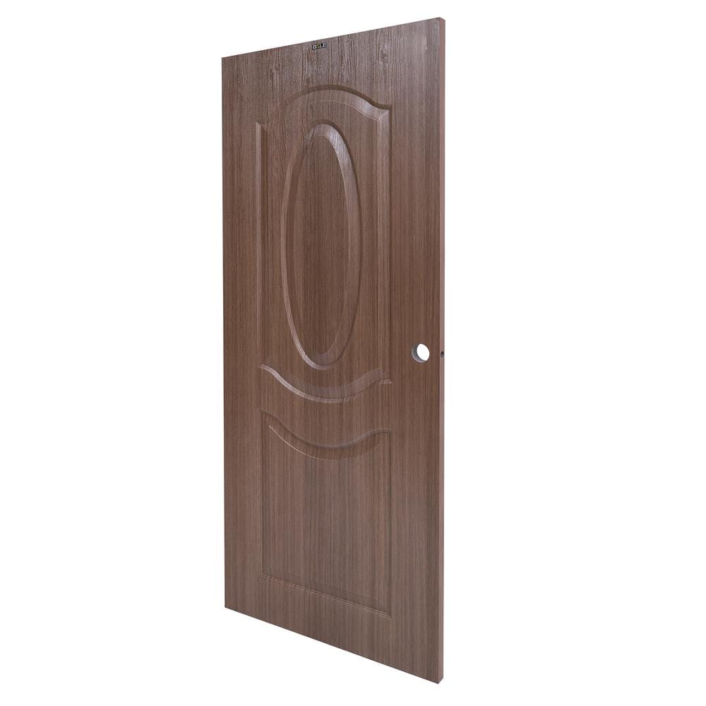 ประตูภายใน UPVC AZLE PZ02 80X200 ซม. สี CHOCOLATE เจาะลูกบิด