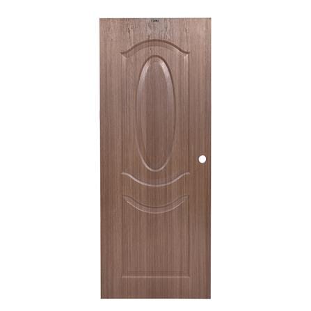 ประตูภายใน UPVC AZLE PZ02 80X200 ซม. สี CHOCOLATE เจาะลูกบิด