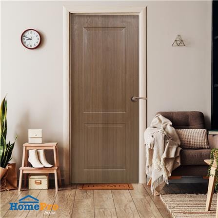 ประตูภายใน UPVC AZLE PZ04 80X200 ซม. สี CHOCOLATE เจาะลูกบิด_3