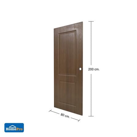 ประตูภายใน UPVC AZLE PZ04 80X200 ซม. สี CHOCOLATE เจาะลูกบิด_5