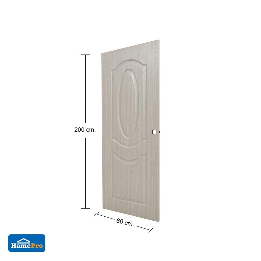 ประตูภายใน UPVC AZLE PZ02 80X200 ซม. สี WHITE GREY เจาะลูกบิด