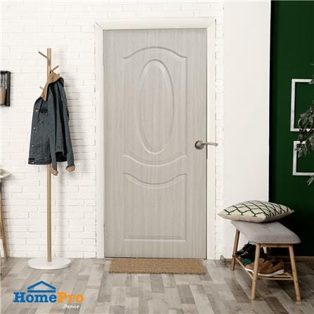 ประตูภายใน UPVC AZLE PZ02 80X200 ซม. สี WHITE GREY เจาะลูกบิด_3