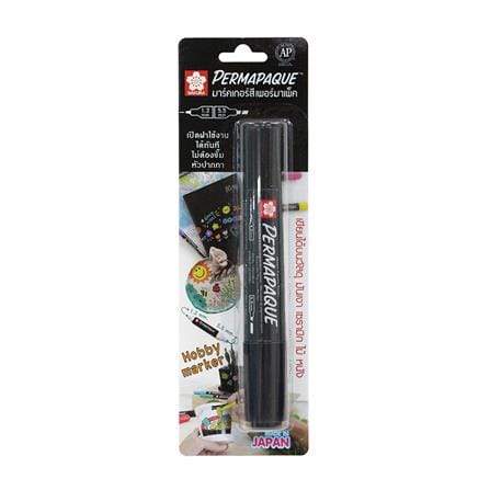ปากกามาร์คเกอร์ 2 หัว SAKURA PERMAPAQUE สีดำ_1