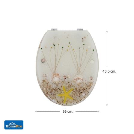 ฝารองนั่ง POLYRESIN MOYA 22EVP01 ลายเปลือกหอย_7