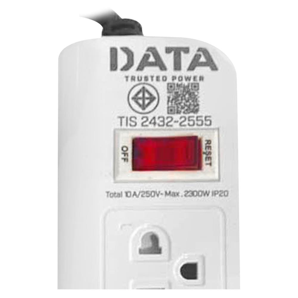 รางปลั๊กไฟ 3 ช่อง 1 สวิตช์ DATA WL361 3 ม. สีขาว