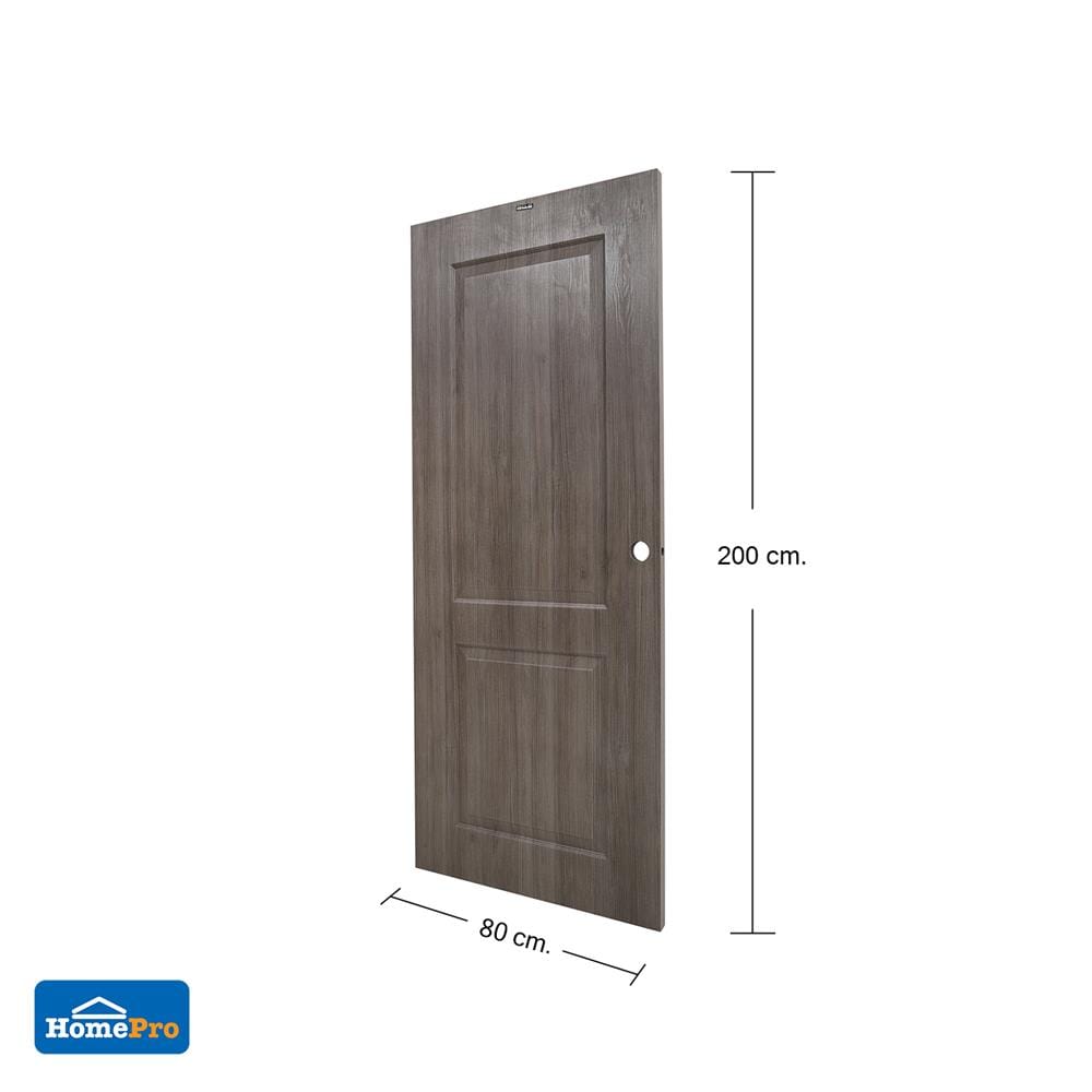 ประตูภายใน UPVC AZLE PZ04 80X200 ซม. สี TEXES OAK เจาะลูกบิด