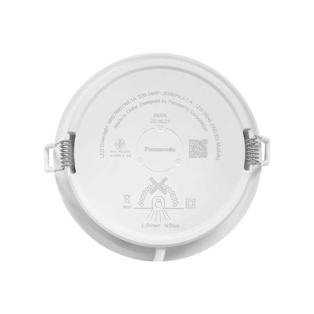ดาวน์ไลท์ LED PANASONIC NNV70037WE1A 5 นิ้ว 12 วัตต์ WARM WHITE สีขาว