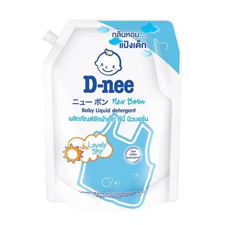 น้ำยาซักผ้าเด็ก D-NEE นิวบอร์น 1,300 มล. เลิฟลี่ สกาย