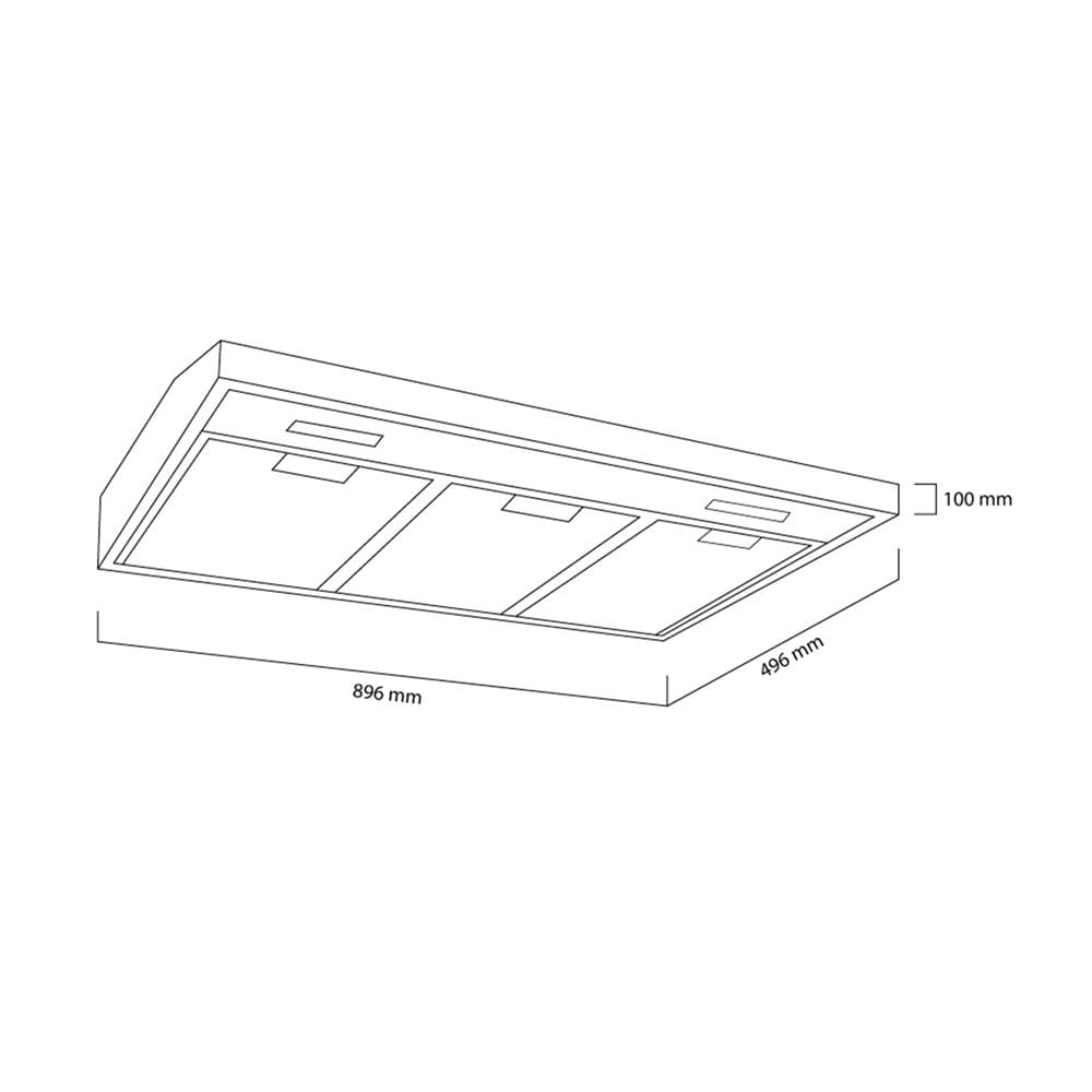 เครื่องดูดควันมาตรฐาน RINNAI RH-S95A-SSVR 90 ซม.