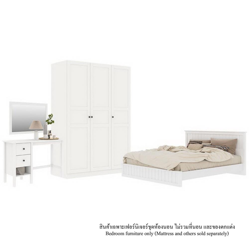 ชุดห้องนอน 5 ฟุต KONCEPT MONETA สีขาว