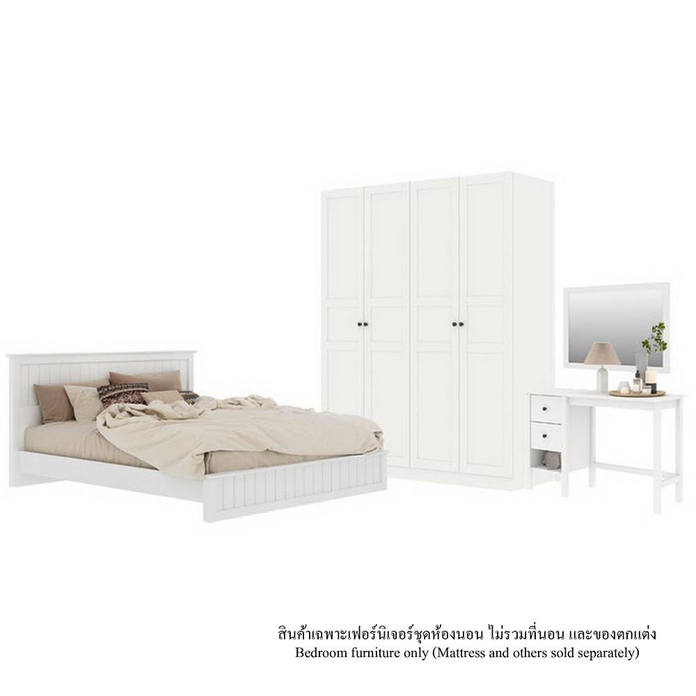 ชุดห้องนอน 6 ฟุต KONCEPT MONETA สีขาว