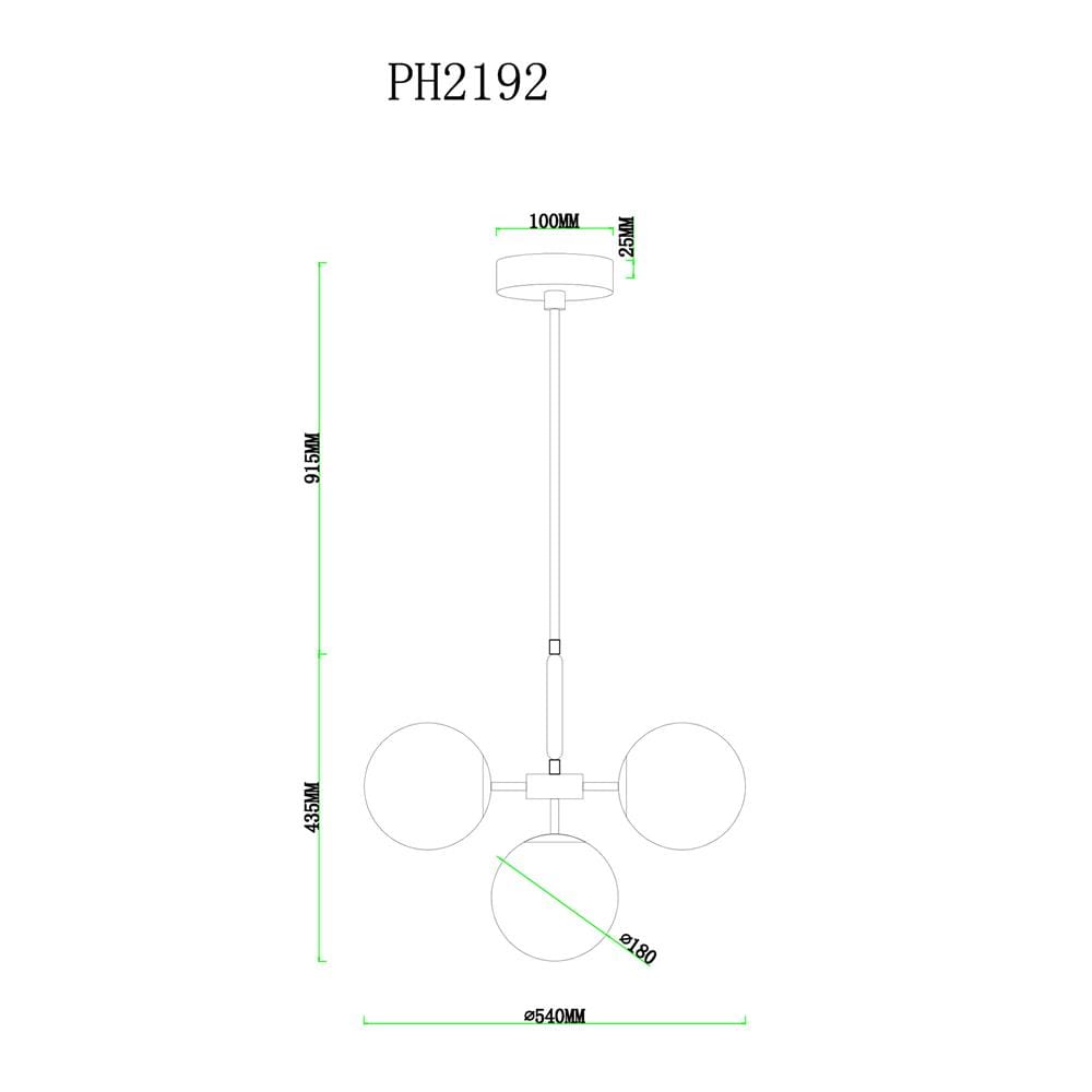 ไฟช่อ CARINI PH2192-4 แก้ว/โลหะ สีทอง/ใส 4 หัว