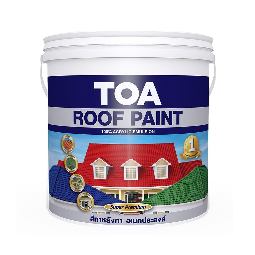 สีทาหลังคา TOA R193 สีแดง 1 แกลลอน