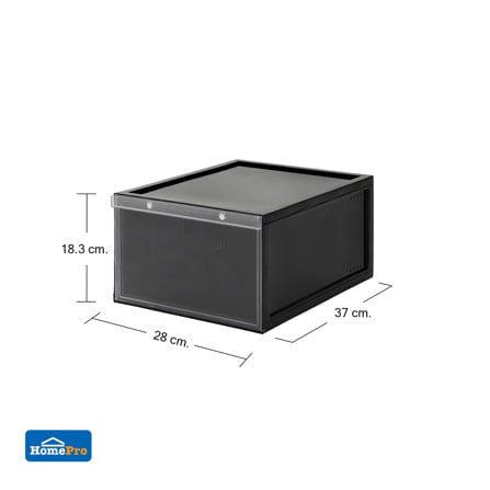 กล่องรองเท้า STACKO MAGNETIC LOCK 28X37X18.3 ซม. สีดำ_6