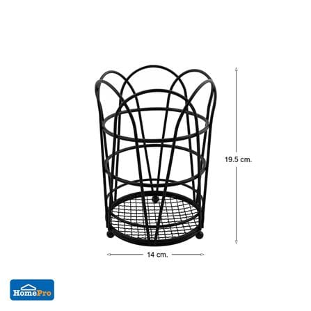 ที่ใส่อุปกรณ์ในครัวกลม 1 ช่อง KECH FLOWER สีดำ_3