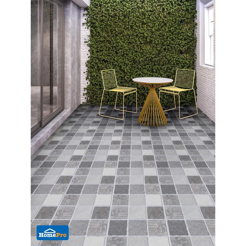 กระเบื้องพื้น 12x12 นิ้ว ภูผา เวต้า สโตน เทา PM 1M2