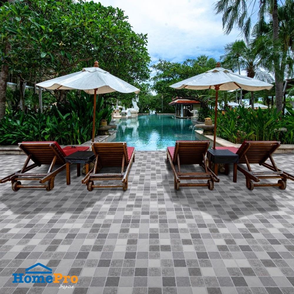 กระเบื้องพื้น 12x12 นิ้ว ภูผา เวต้า สโตน เทา PM 1M2