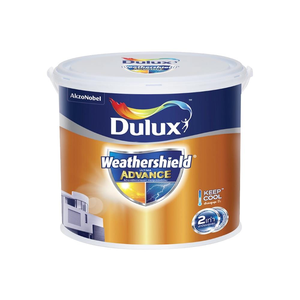 สีน้ำทาภายนอก ชนิดกึ่งเงา DULUX WEATHERSHIELD ULTIMA ADVANCE BASE B สีขาว 1 แกลลอน