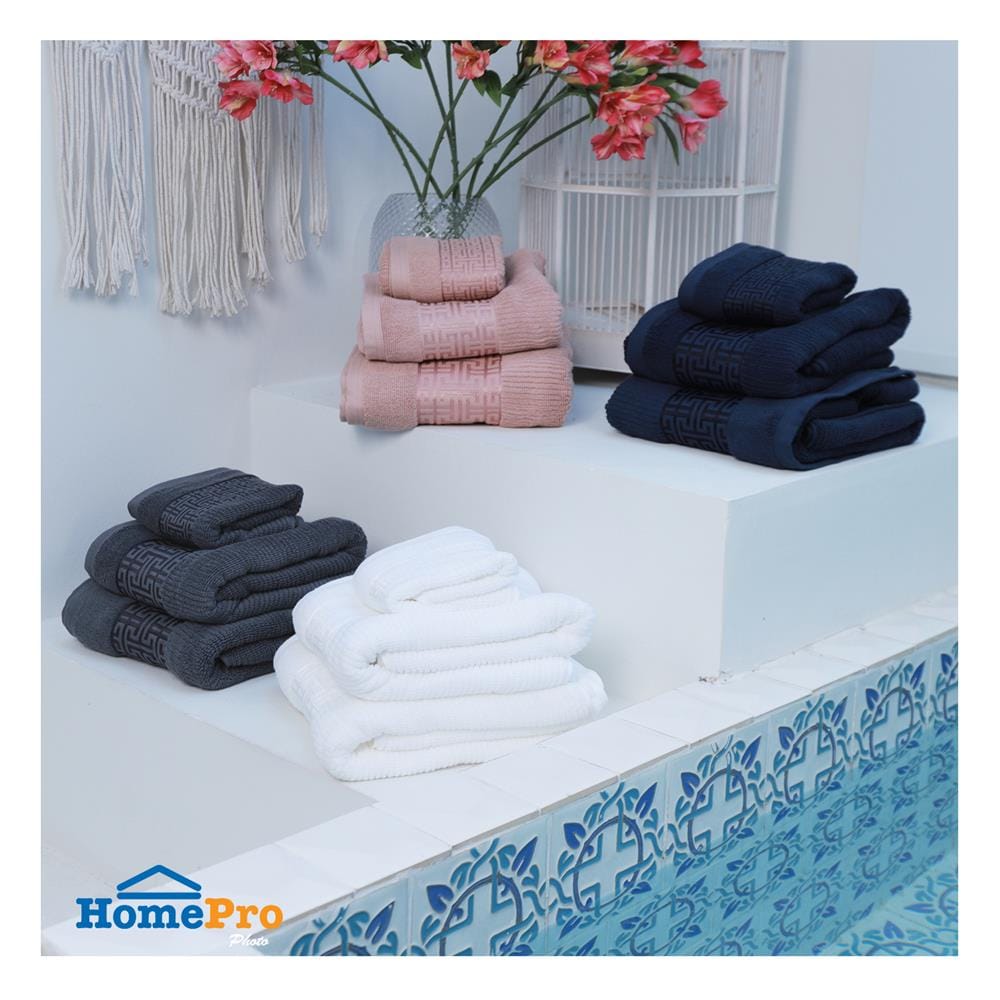 ผ้าขนหนู HOME LIVING STYLE CAMILA 27X54 นิ้ว สีเทา