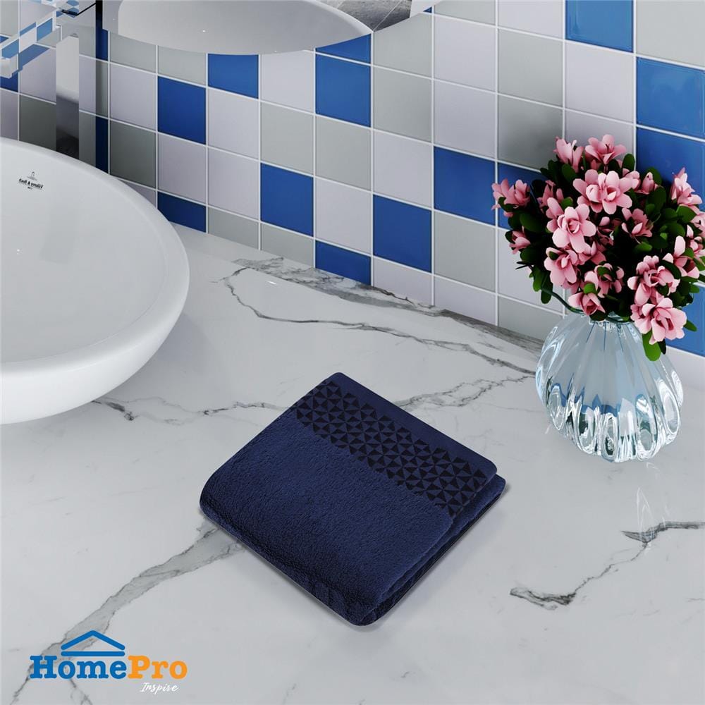 ผ้าขนหนู HOME LIVING STYLE MORGAN NAVY 16X32 นิ้ว สีน้ำเงินเข้ม