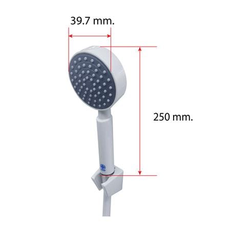 ชุดฝักบัวสายอ่อน 1 ระดับ HOEN รุ่น HOME-30B สีขาว_3