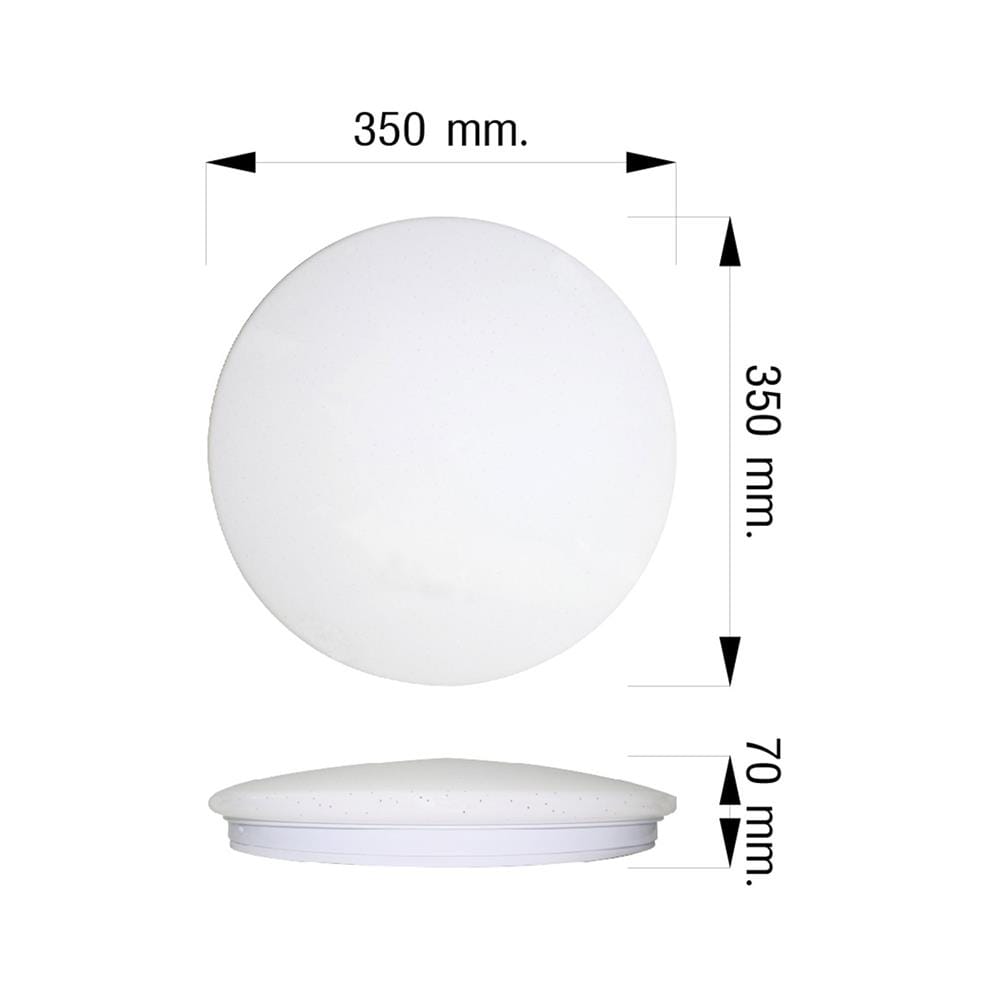 ไฟเพดาน LED NAGAS ECO STAR REMOTE 14 นิ้ว 30 วัตต์ DAYLIGHT/COOL WHITE/WARM WHITE สีขาว