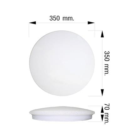ไฟเพดาน LED NAGAS ECO STAR REMOTE 14 นิ้ว 30 วัตต์ DAYLIGHT/COOL WHITE/WARM WHITE สีขาว_6