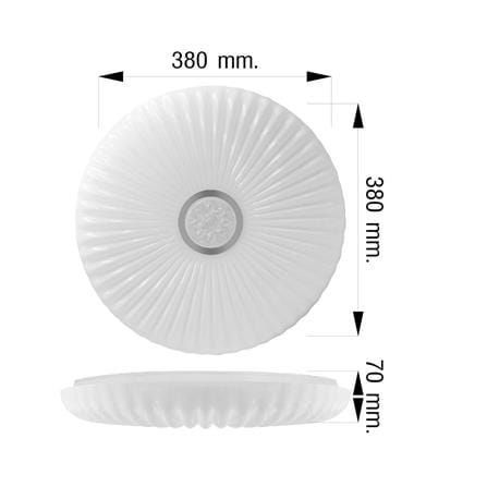 ไฟเพดาน LED NAGAS FIOLAR S01 15 นิ้ว 36 วัตต์ DAYLIGHT/COOL WHITE/WARM WHITE สีขาว_6