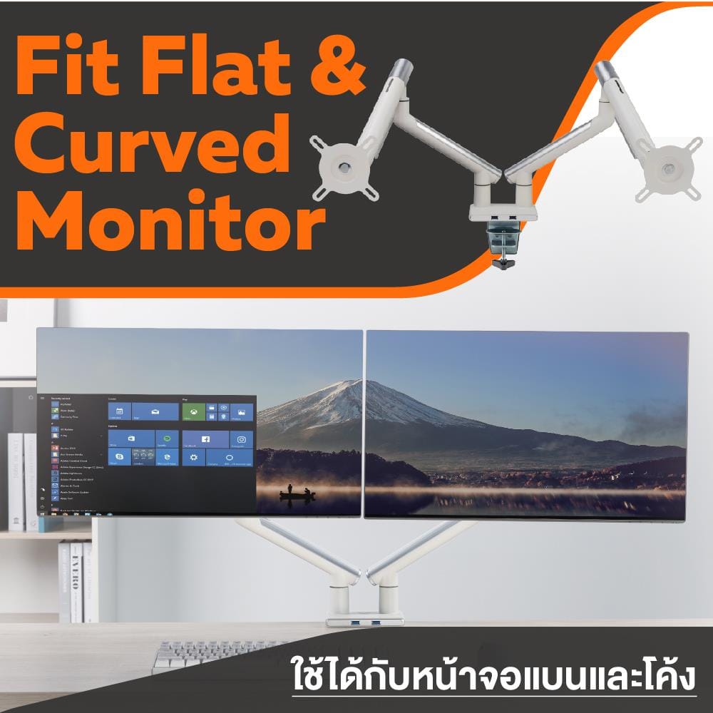 ขาตั้งจอคอม ERGOTREND ROBOT02 GEN 3 สีขาว